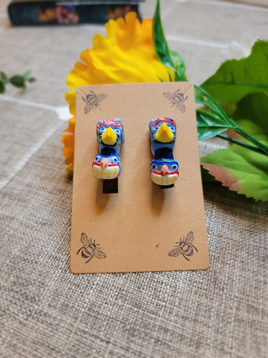 Totem Pole Hoop Earrings
