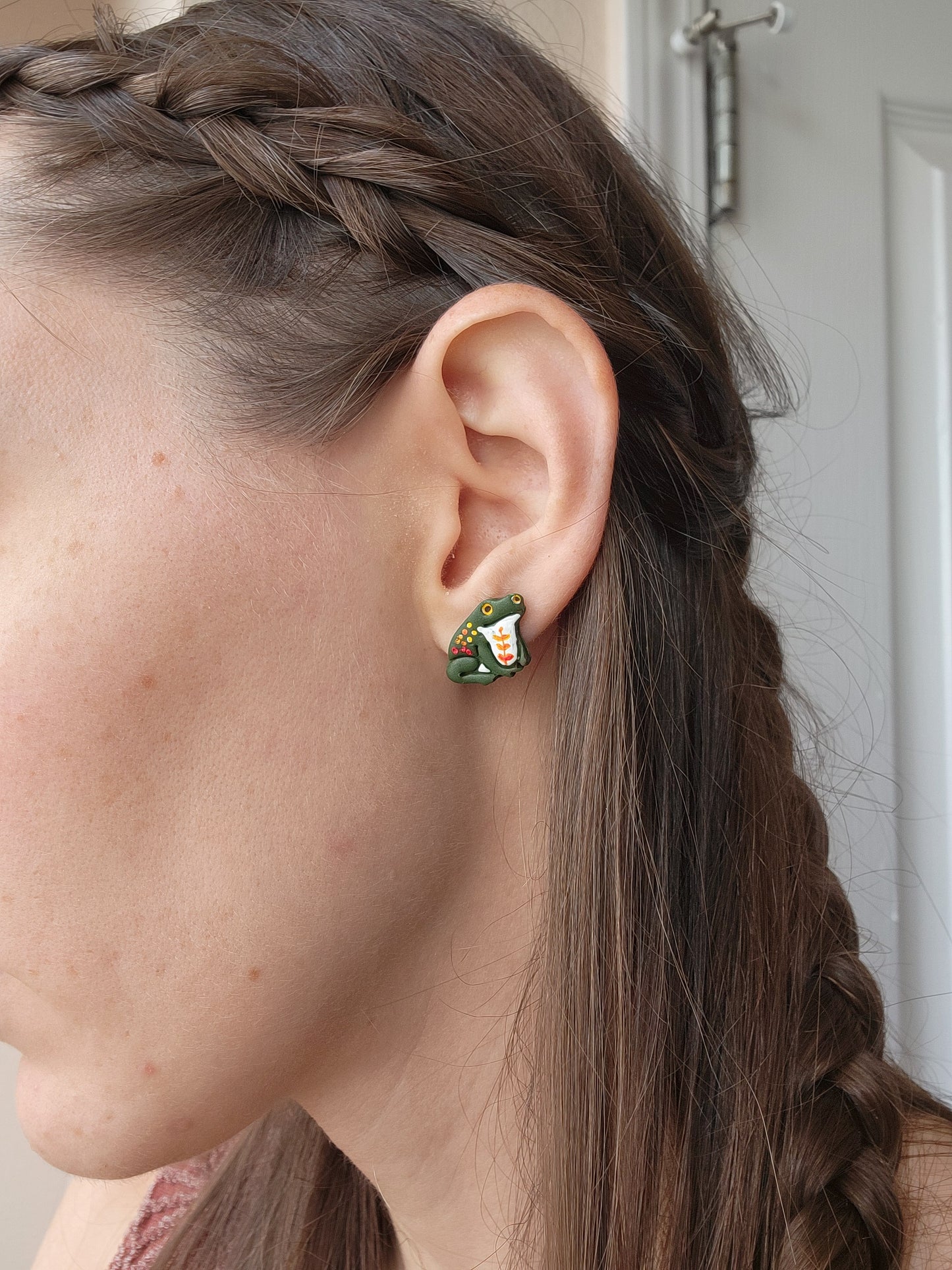 Fall Frog Stud Earrings