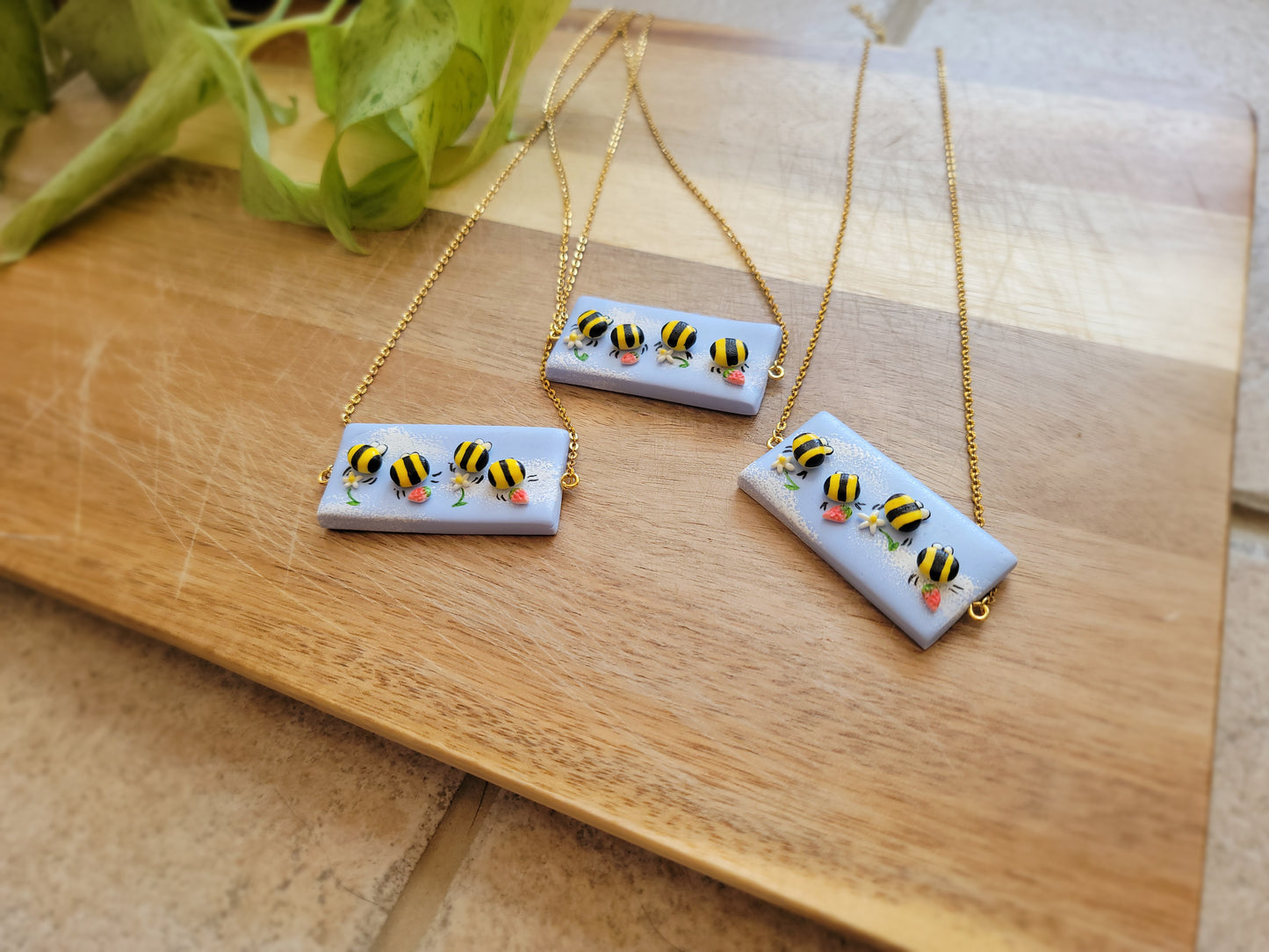 Flying Bees Necklace