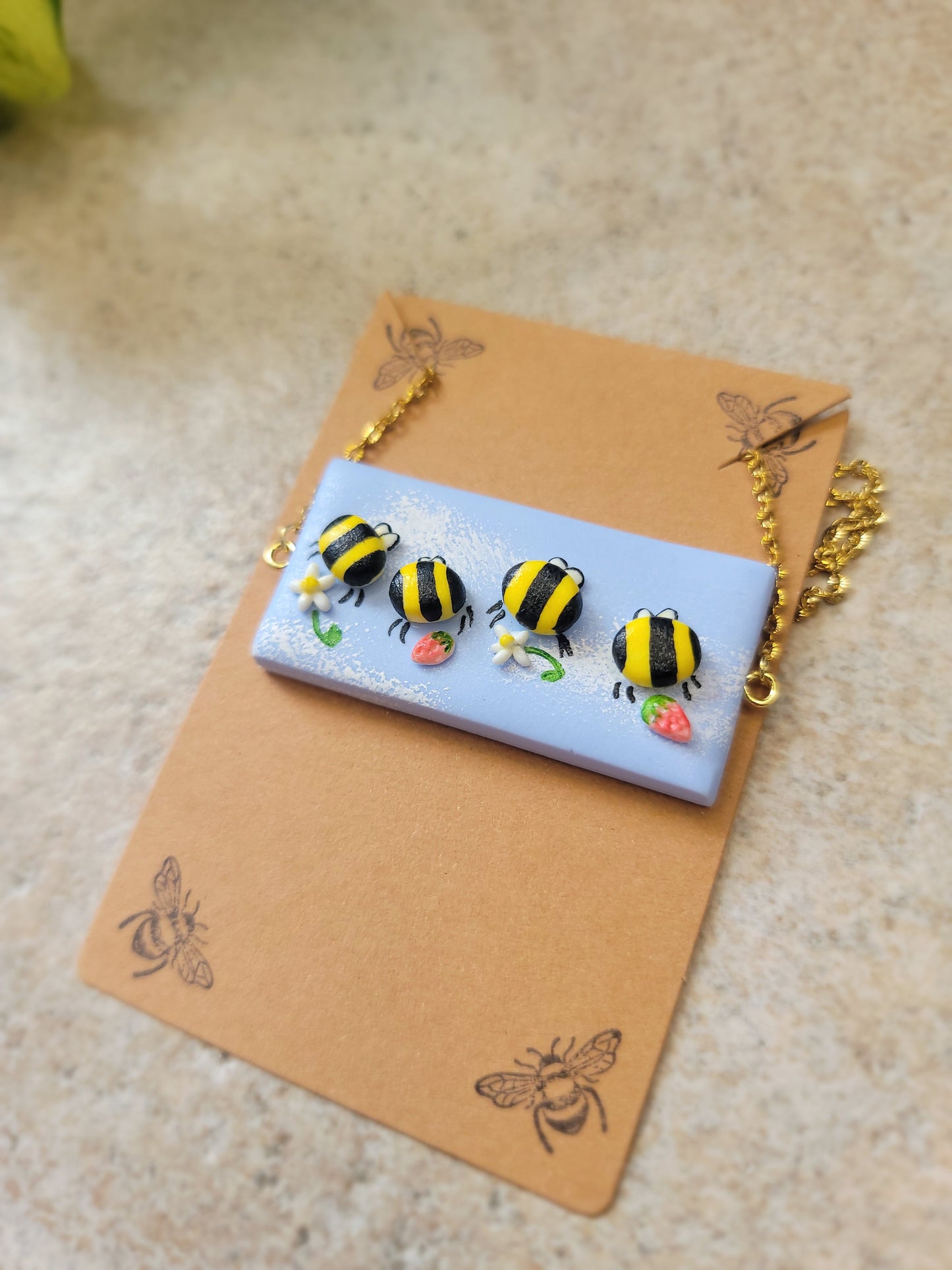 Flying Bees Necklace