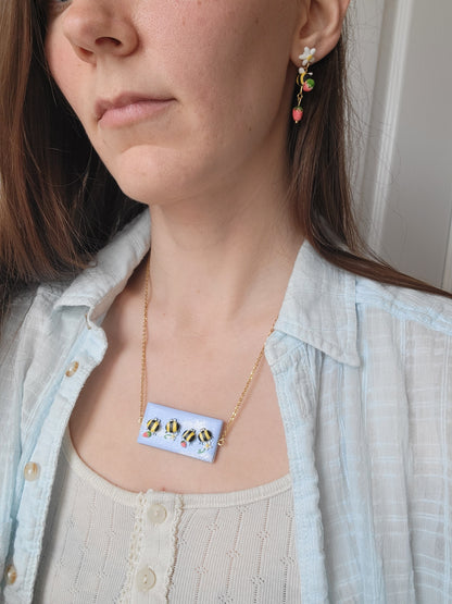 Flying Bees Necklace