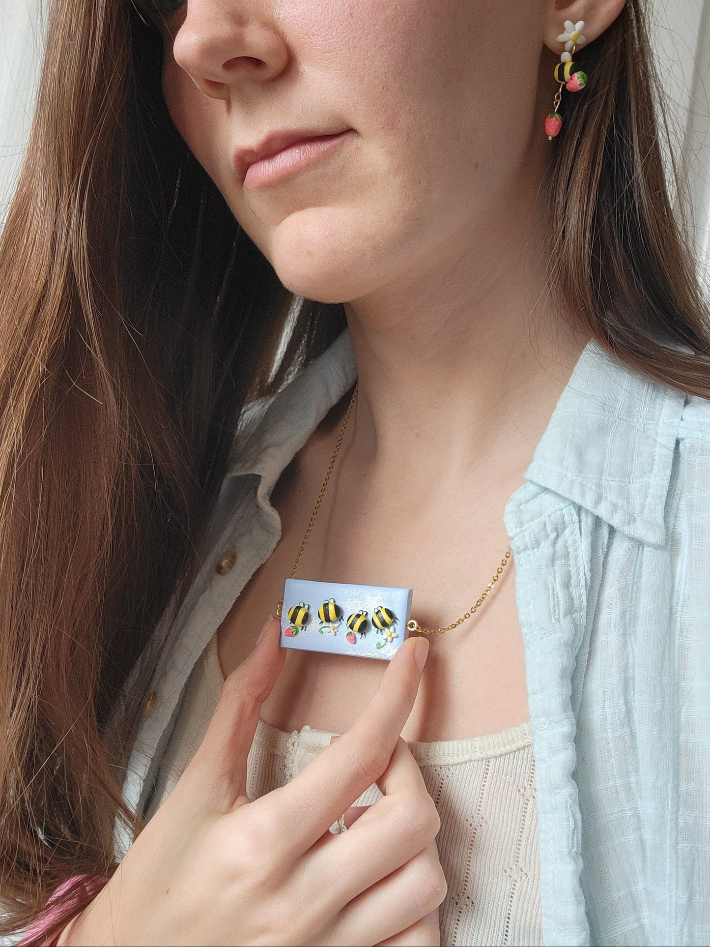 Flying Bees Necklace