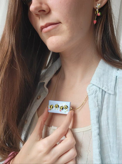 Flying Bees Necklace