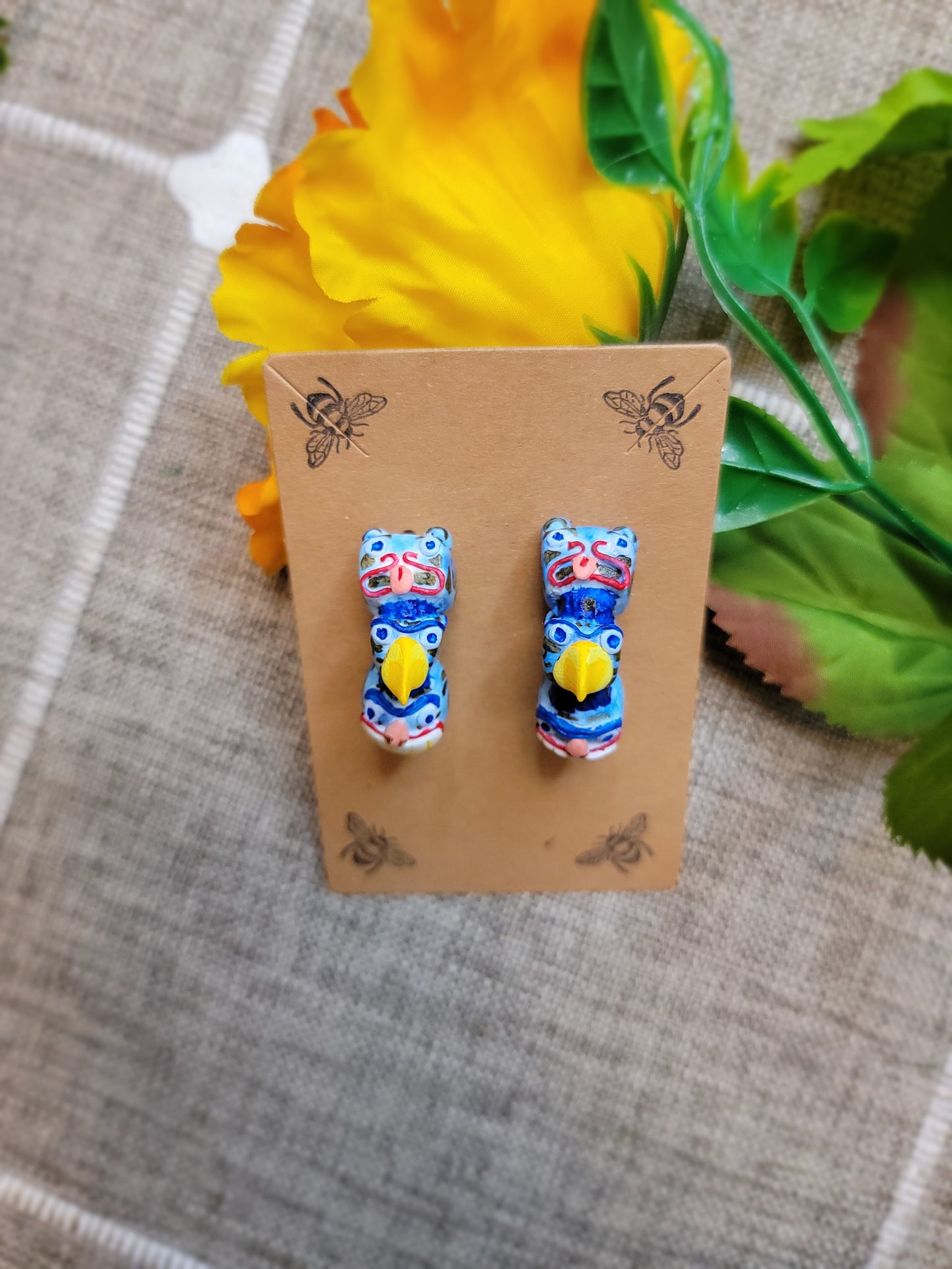 Totem Pole Hoop Earrings