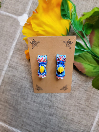 Totem Pole Hoop Earrings
