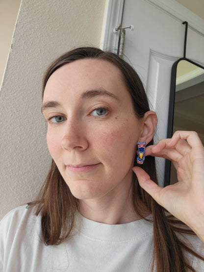 Totem Pole Hoop Earrings