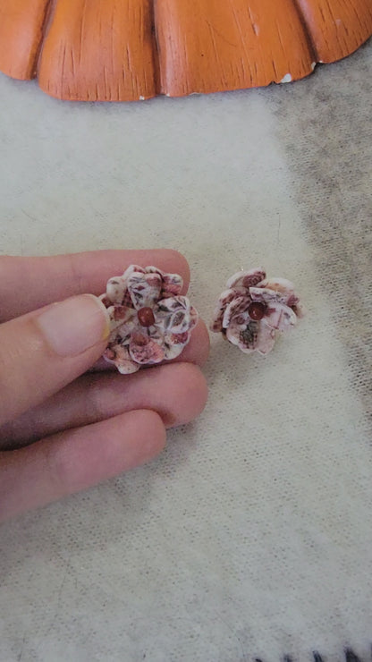 Fall Flower Stud Earrings