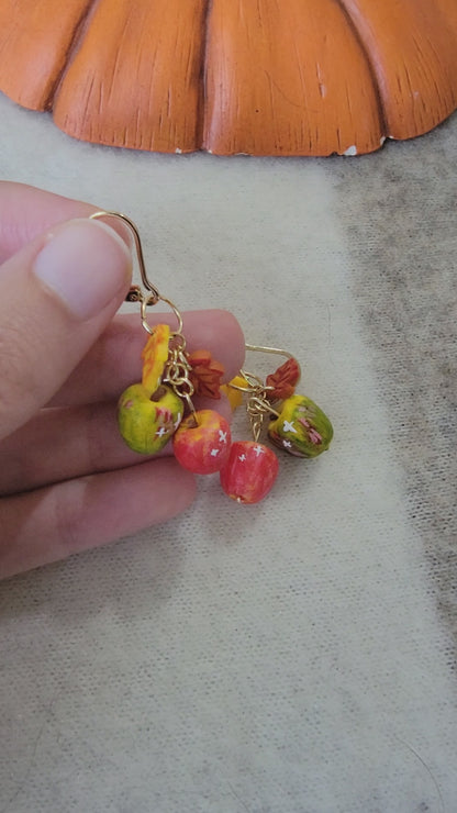 Fall Apple Dangle Earrings