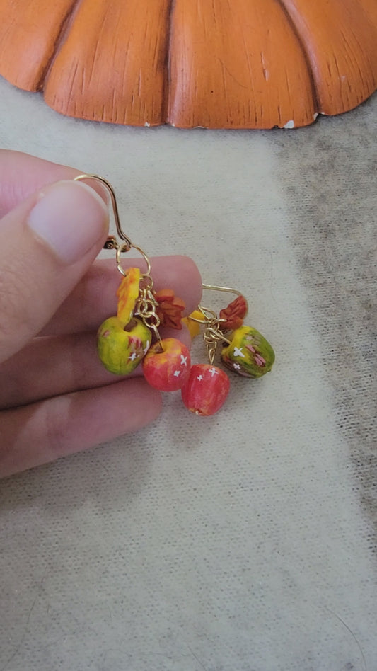 Fall Apple Dangle Earrings