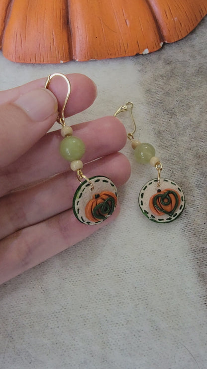 Pumpkin Dangle Earrings