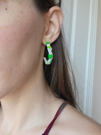 Garden Wall Hoop Earrings
