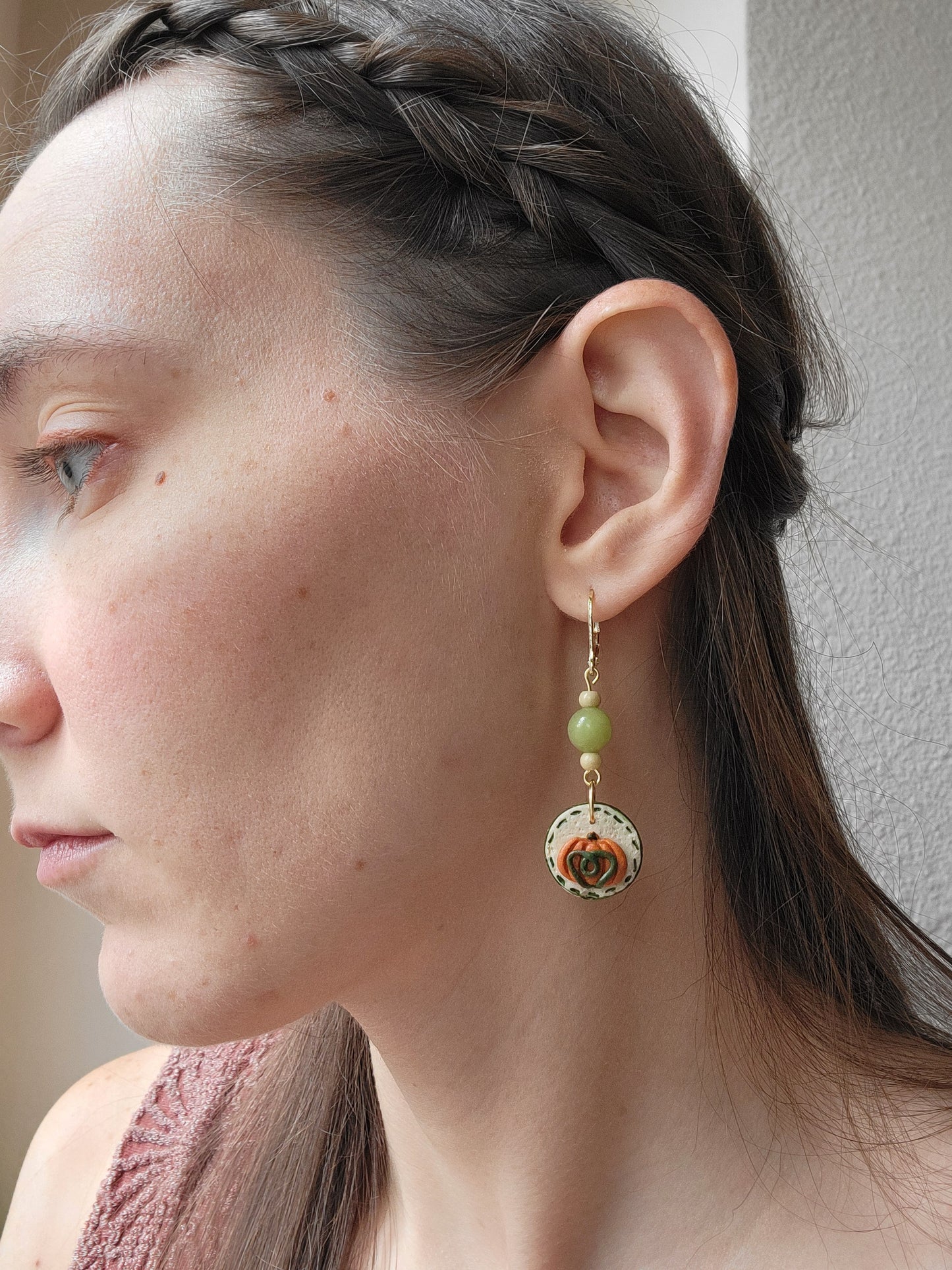 Pumpkin Dangle Earrings