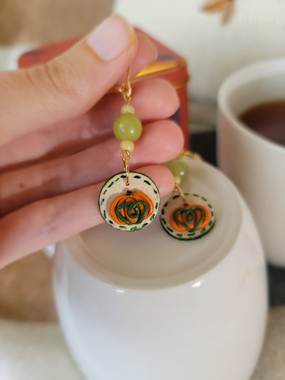 Pumpkin Dangle Earrings