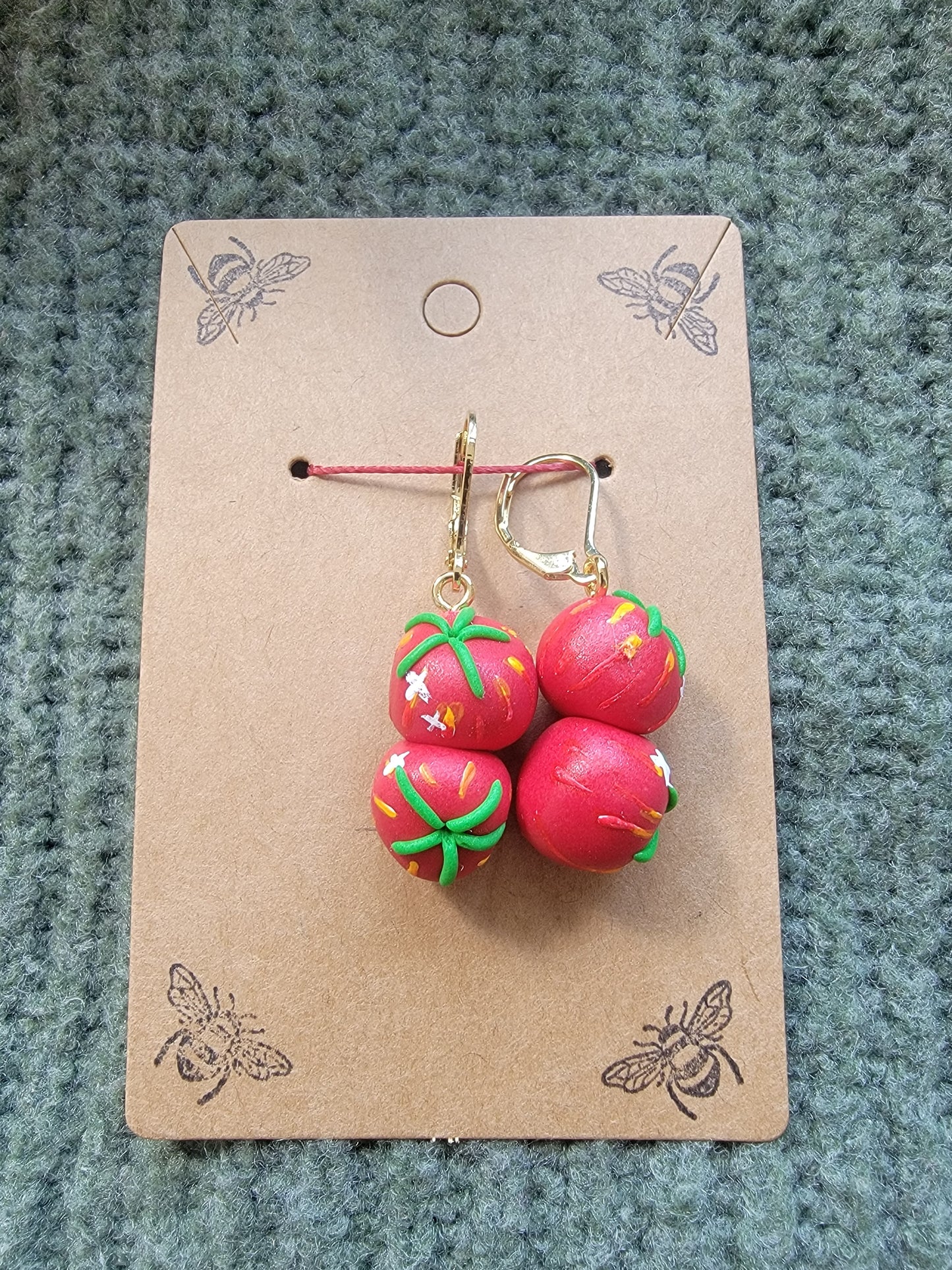 Tomato Dangle Earrings