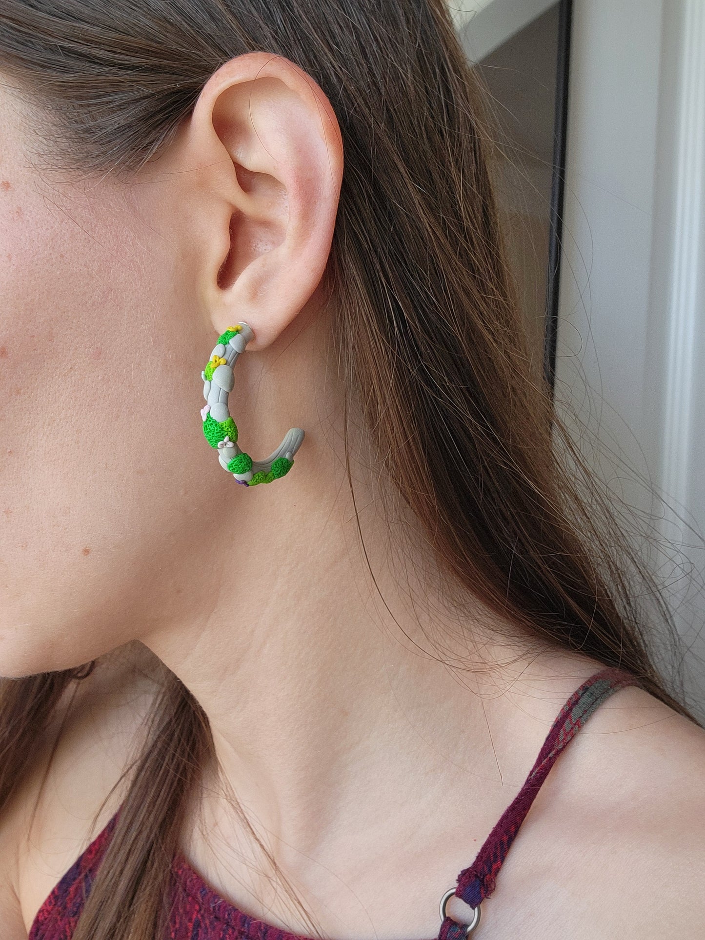 Garden Wall Hoop Earrings