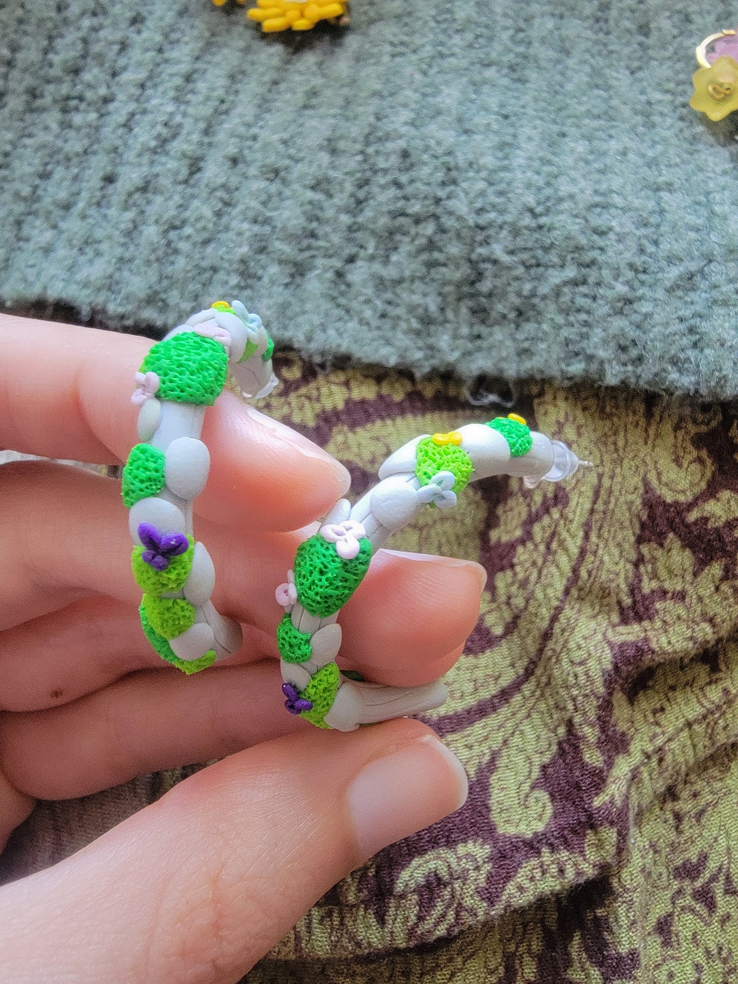 Garden Wall Hoop Earrings