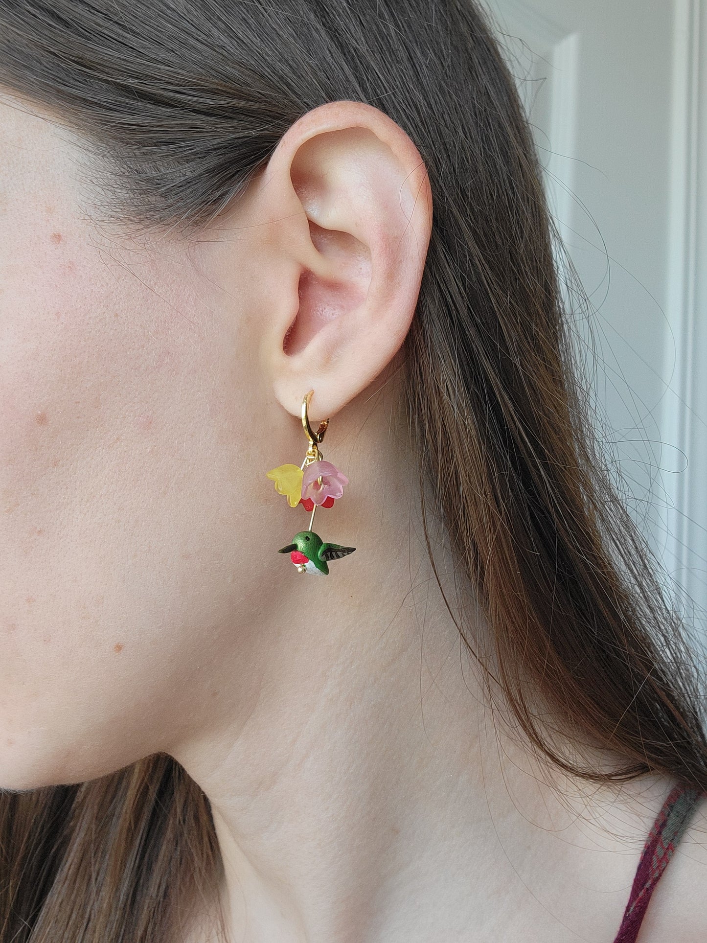 Humming Bird Dangle Earrings