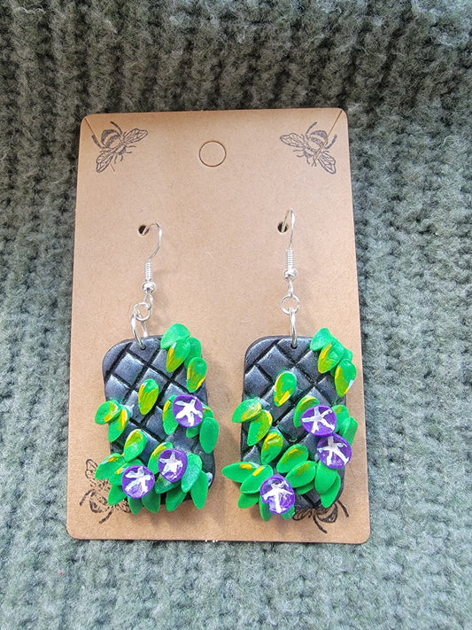 Morning Glory Window Earrings