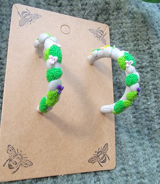 Garden Wall Hoop Earrings